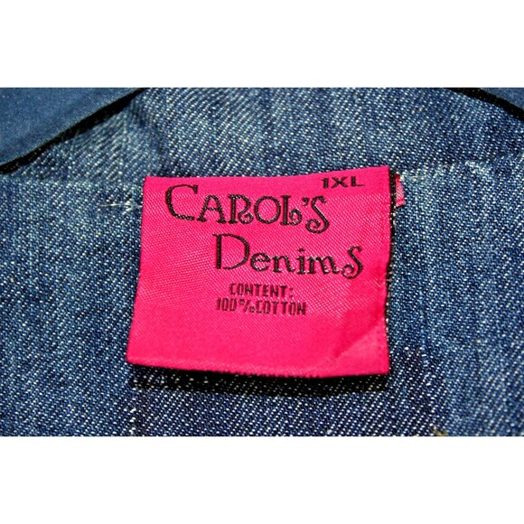 Carols Denims Fitted Jean Jacket Sz 1X Western Cowgirl Cottagecore Fitted Style - Picture 2 of 9